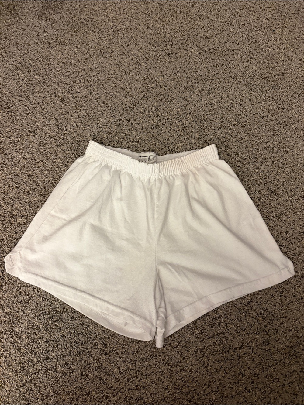 Soffe White Elastic Waist Athletic Shorts